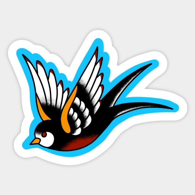 Swallow Sticker by InkedEagle